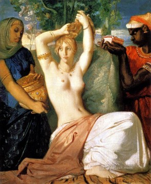  Theodore Canvas - Esther Preparing to be Presented to King Ahasuerus or The Toilet of Esther romantic Theodore Chasseriau